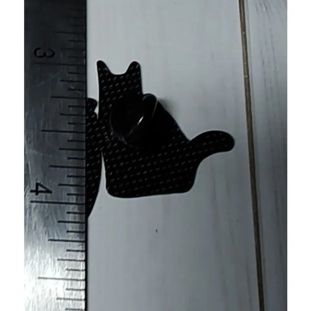 Cute Black Cat & Knife Pin Kitty Lapel Hat Funny Brooch